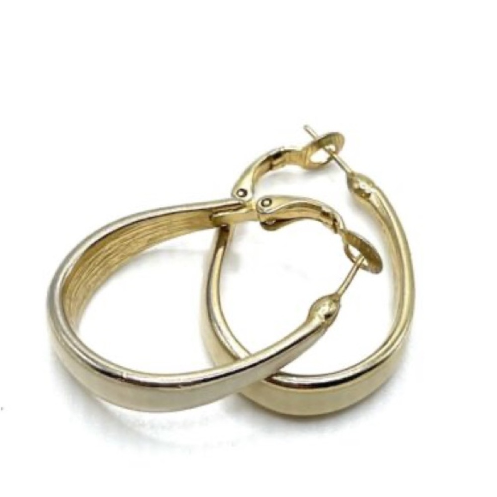 Vintage Goldette Enamel Hoop Earrings